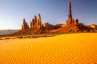 USA-Arizona-Monument Valley Navajo Tribal Park Eroded formations and sand dunes Art Print